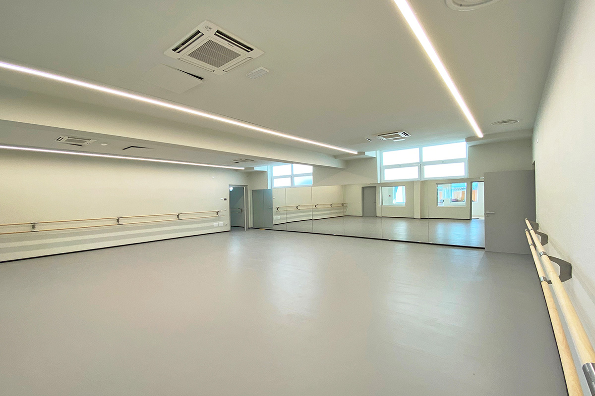 Sala del centro DANCEMOD - Keos Dance Project